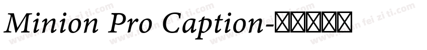 Minion Pro Caption字体转换